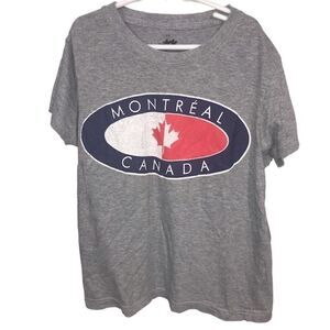 Men's Montreal Canada Maple Leaf Grey T-Shirt